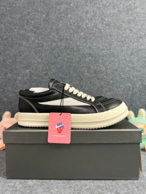 Rick Owens Vintage Leather Sneaker Black Milk