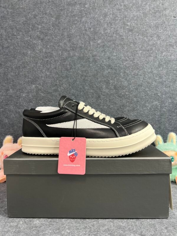 Rick Owens Vintage Leather Sneaker Black Milk