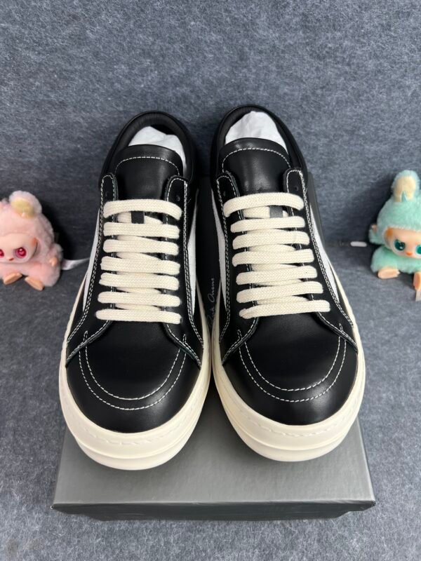 Rick Owens Vintage Leather Sneaker Black Milk