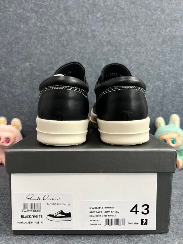 Rick Owens Vintage Leather Sneaker Black Milk