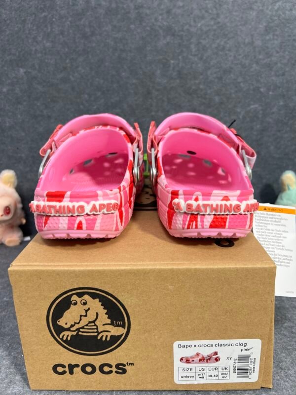 Crocs Classic Clog A Bathing Ape ABC Camo Pink