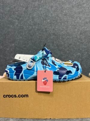 Crocs Classic Clog A Bathing Ape ABC Camo Blue