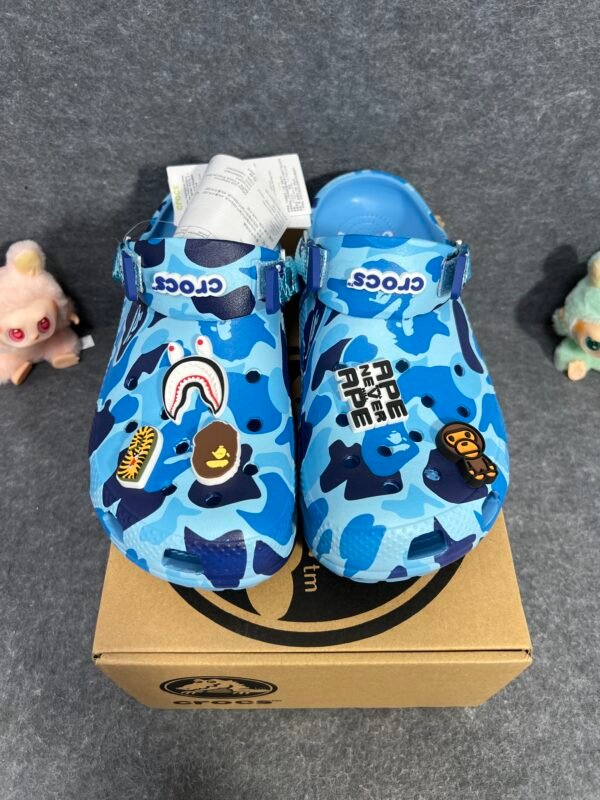 Crocs Classic Clog A Bathing Ape ABC Camo Blue