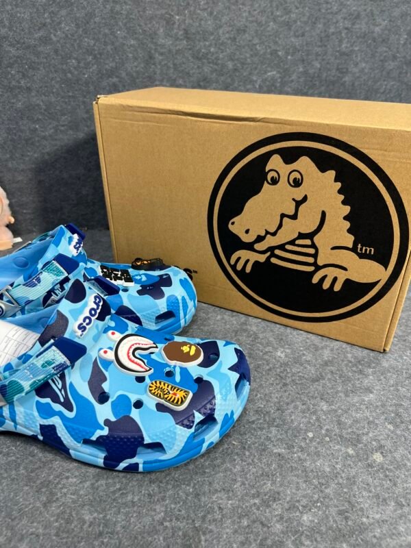 Crocs Classic Clog A Bathing Ape ABC Camo Blue
