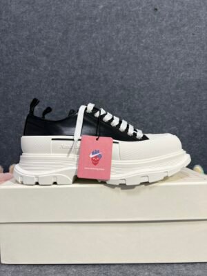 Alexander McQueen Tread Slick Low Lace Up Black White FW21
