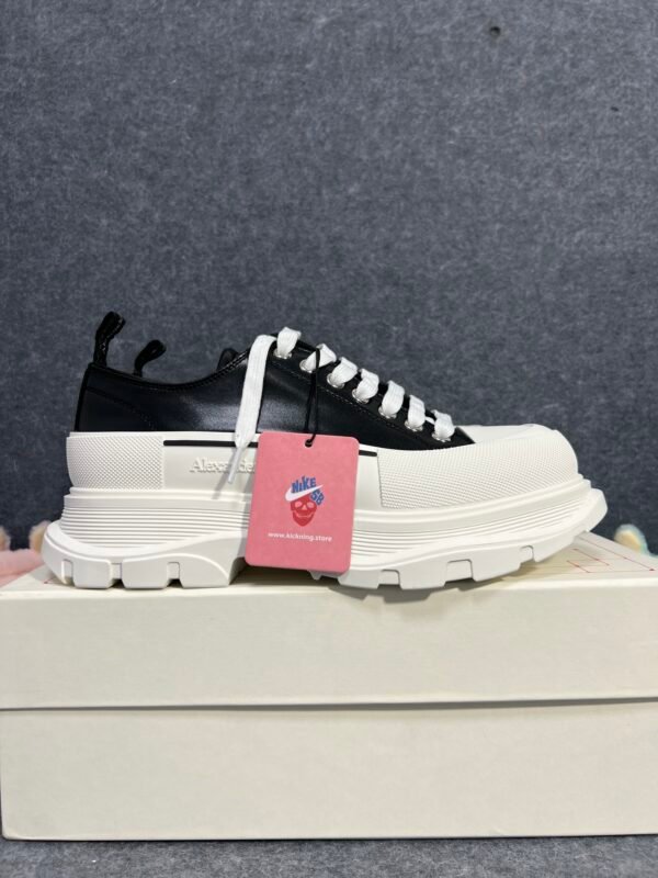 Alexander McQueen Tread Slick Low Lace Up Black White FW21