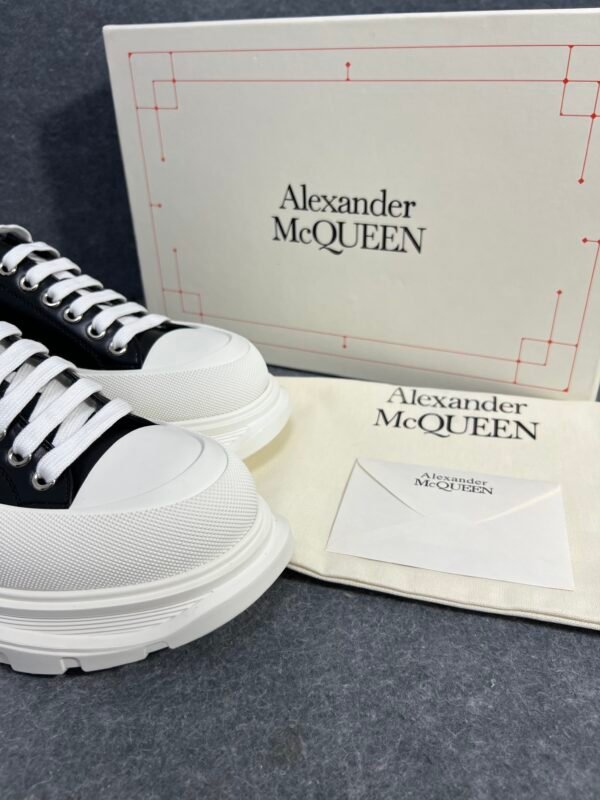 Alexander McQueen Tread Slick Low Lace Up Black White FW21