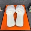 Hermes Oran Sandal Blanc Box Calfskin Leather