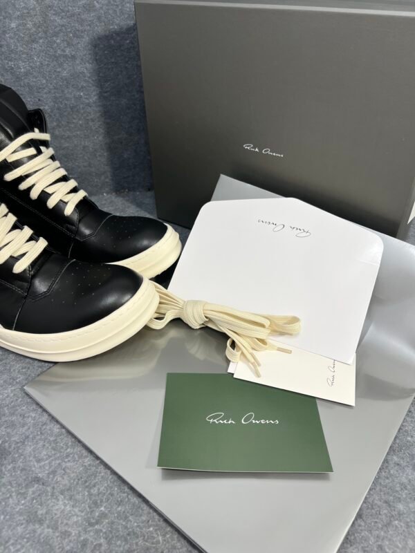 Rick Owens Geobasket High Black Milk