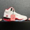Jordan 5 Retro Fire Red Black Tongue