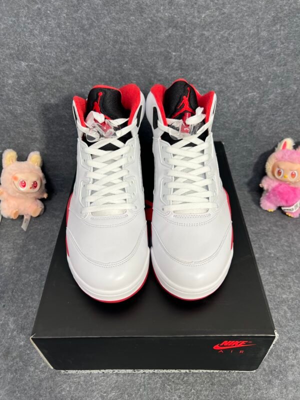 Jordan 5 Retro Fire Red Black Tongue