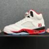 Jordan 5 Retro Fire Red Black Tongue