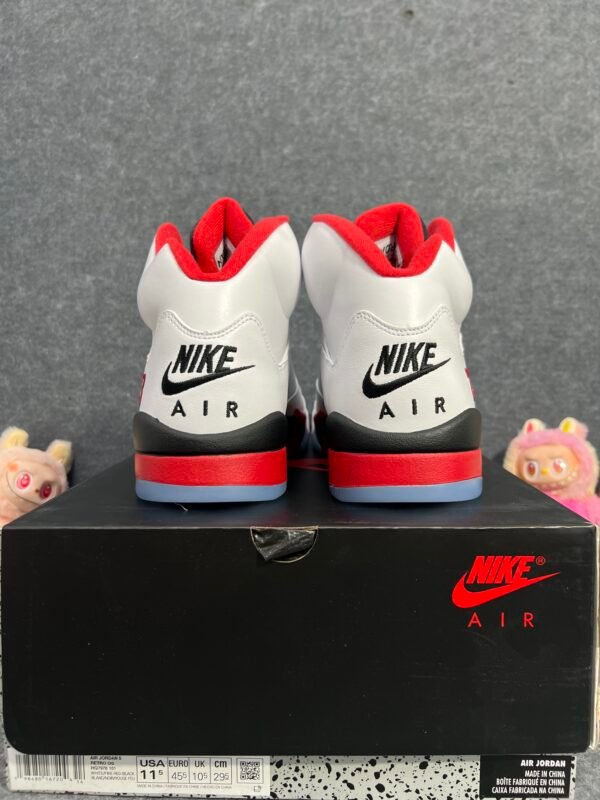 Jordan 5 Retro Fire Red Black Tongue