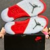 Jordan 5 Retro Fire Red Black Tongue