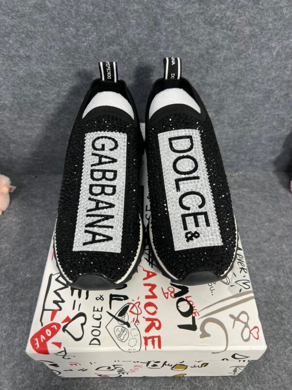 Dolce & Gabbana Sorrento Slip On Black Crystal