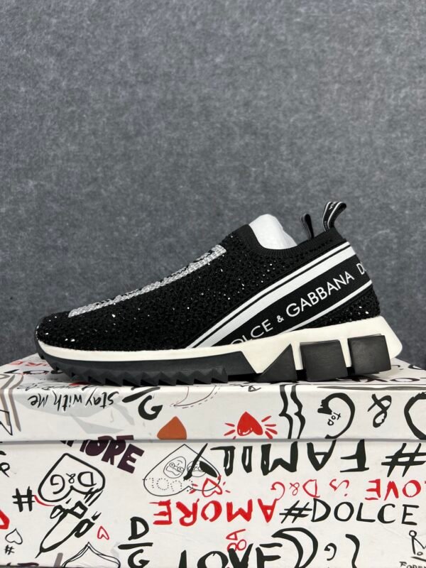 Dolce & Gabbana Sorrento Slip On Black Crystal