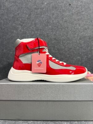 Prada America’s Cup Red Silver High-top