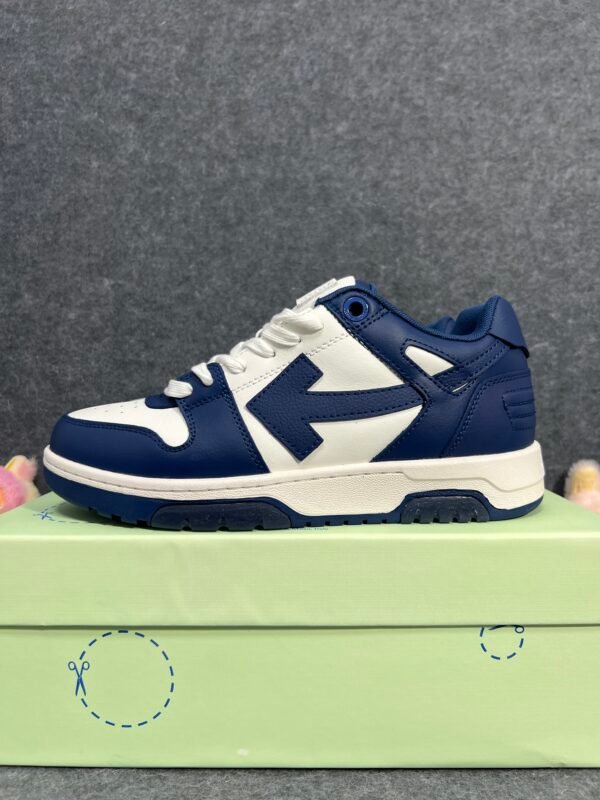 OFF-WHITE Out Of Office “OOO” Low Tops Dark Blue White