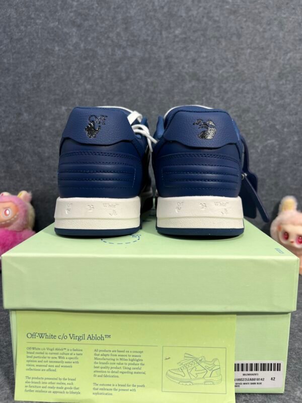 OFF-WHITE Out Of Office “OOO” Low Tops Dark Blue White