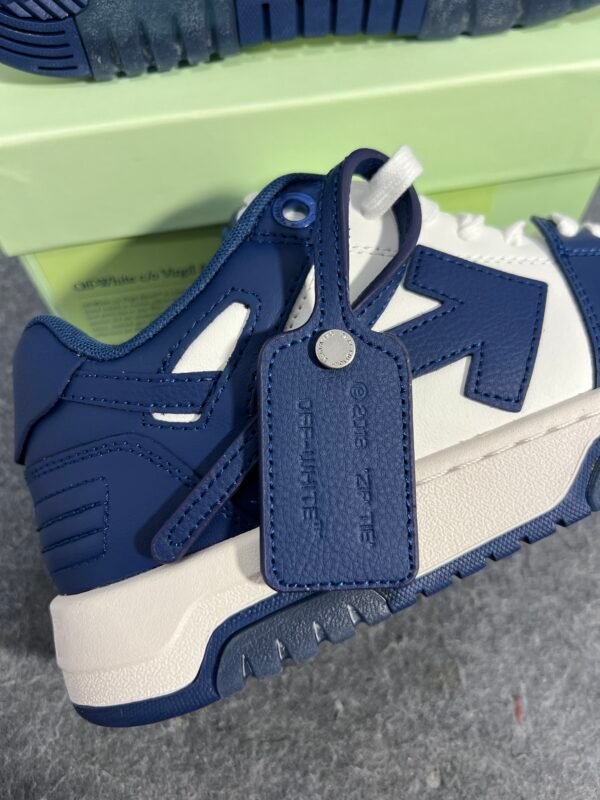 OFF-WHITE Out Of Office “OOO” Low Tops Dark Blue White