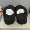 Balenciaga Furry Slide Black White