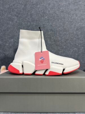 Balenciaga Speed Trainer Mid White Red