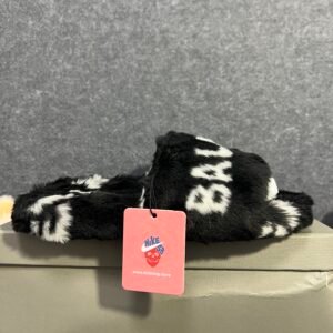 Balenciaga Furry Closed AllOver Logo Black
