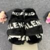 Balenciaga Furry Closed AllOver Logo Black