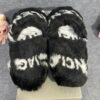 Balenciaga Furry Closed AllOver Logo Black