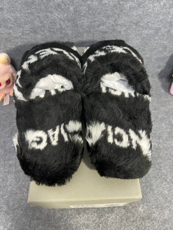 Balenciaga Furry Closed AllOver Logo Black