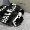 Balenciaga Furry Closed AllOver Logo Black
