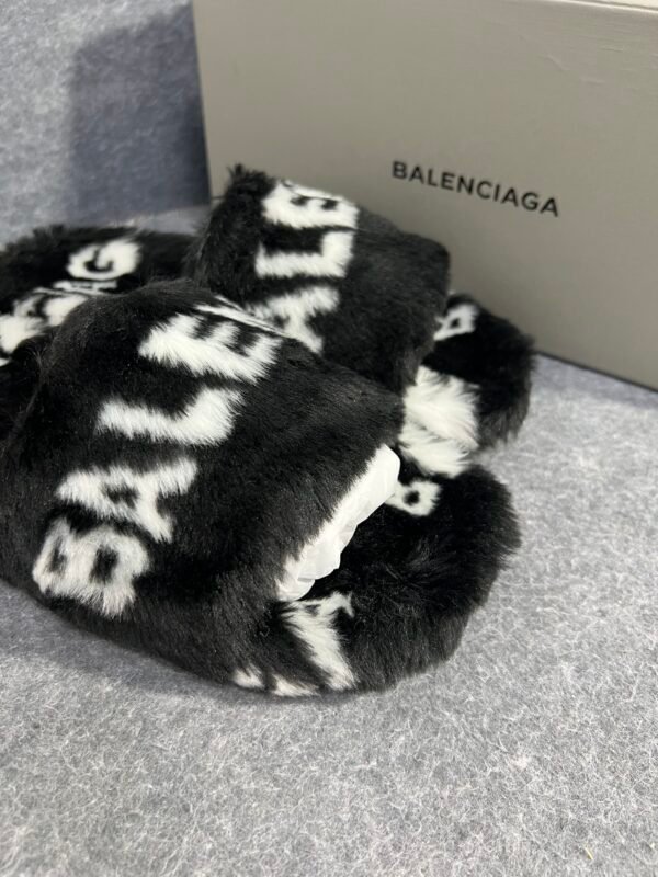 Balenciaga Furry Closed AllOver Logo Black
