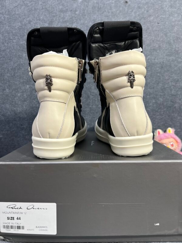 Rick Owens Geobasket High Black Milk & Chrome Hearts