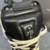 Rick Owens Geobasket High Black Milk & Chrome Hearts