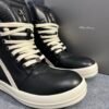 Rick Owens Geobasket High Black Milk & Chrome Hearts
