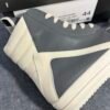 Rick Owens Geobasket High Grey and white