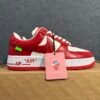 Louis Vuitton Nike Air Force 1 Low By Virgil Abloh White Red