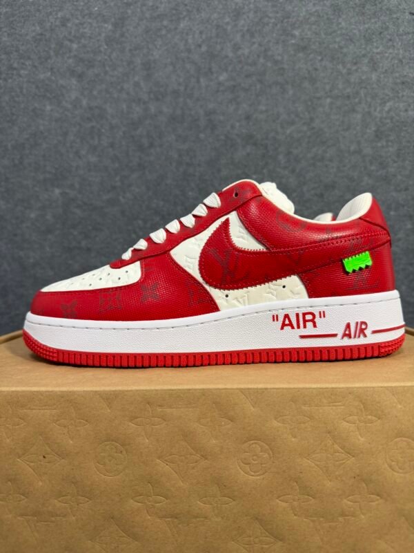 Louis Vuitton Nike Air Force 1 Low By Virgil Abloh White Red