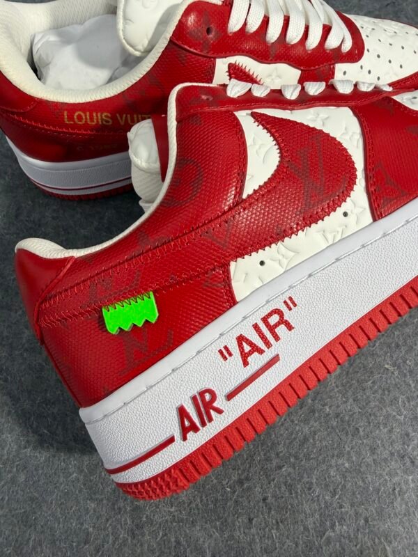 Louis Vuitton Nike Air Force 1 Low By Virgil Abloh White Red