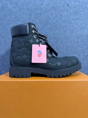 Louis Vuitton Timberland 6″ Ankle Boot Black Monogram