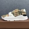 Burberry Ramsey Vintage Check Suede Leather Archive Biege White