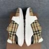 Burberry Ramsey Vintage Check Suede Leather Archive Biege White