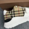 Burberry Ramsey Vintage Check Suede Leather Archive Biege White