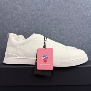 Zegna Deerskin Triple Stitch White