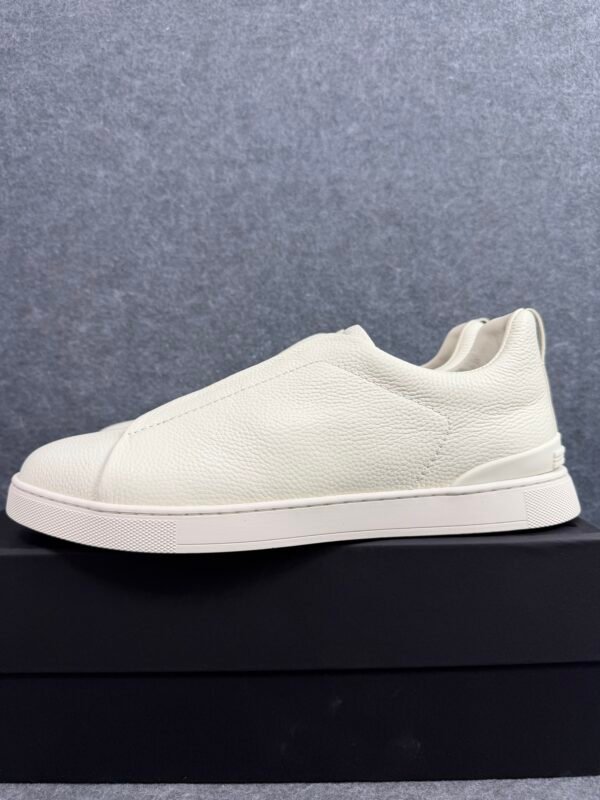 Zegna Deerskin Triple Stitch White