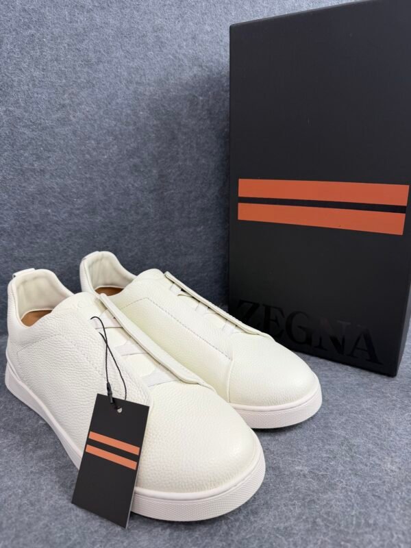 Zegna Deerskin Triple Stitch White